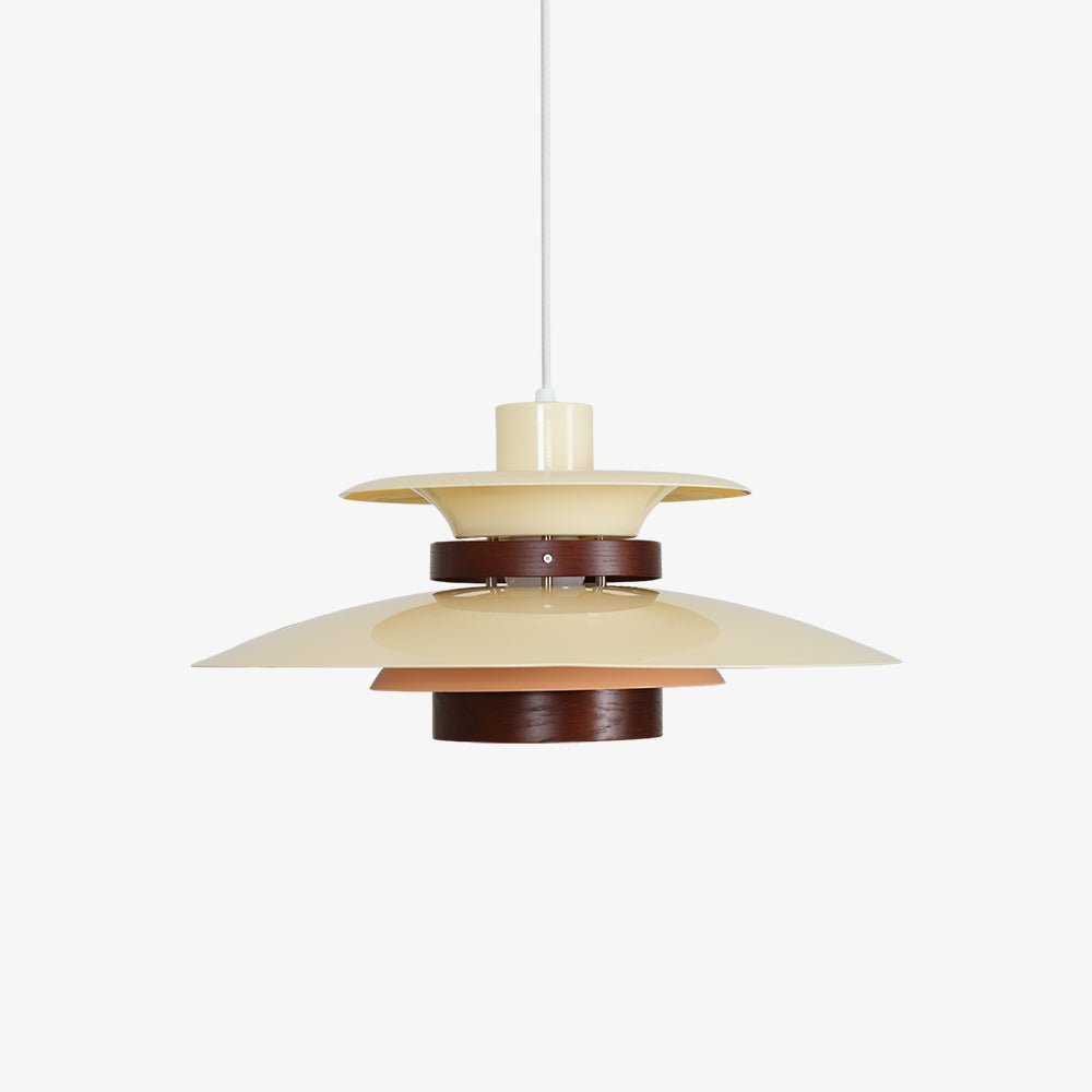 Sylelenne hanglamp van hout en staal