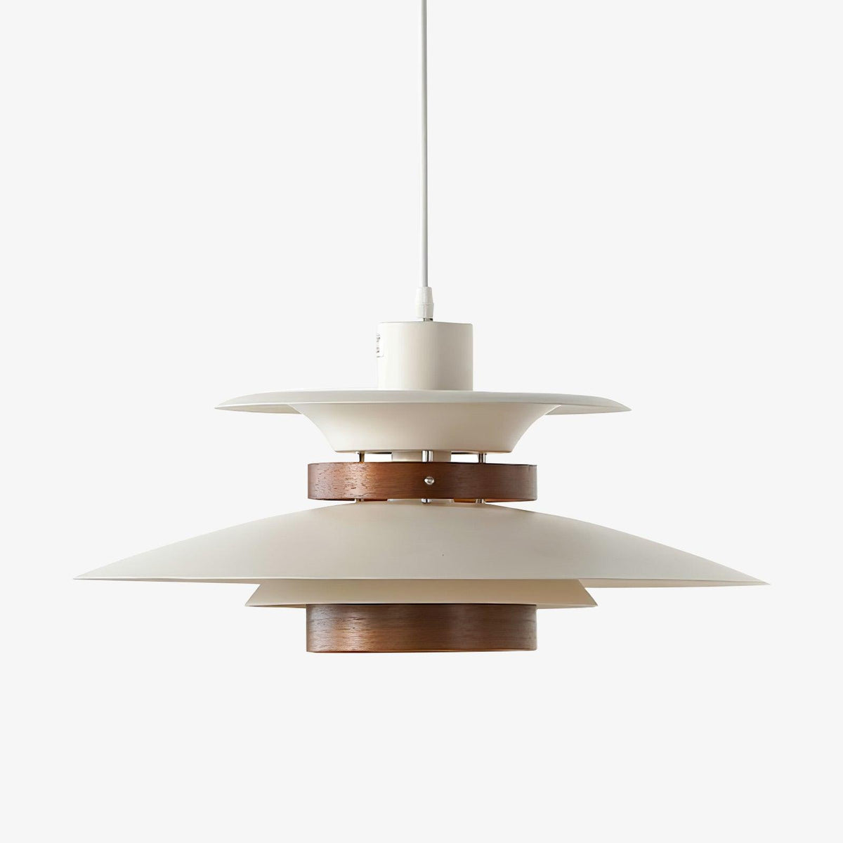 Sylelenne hanglamp van hout en staal