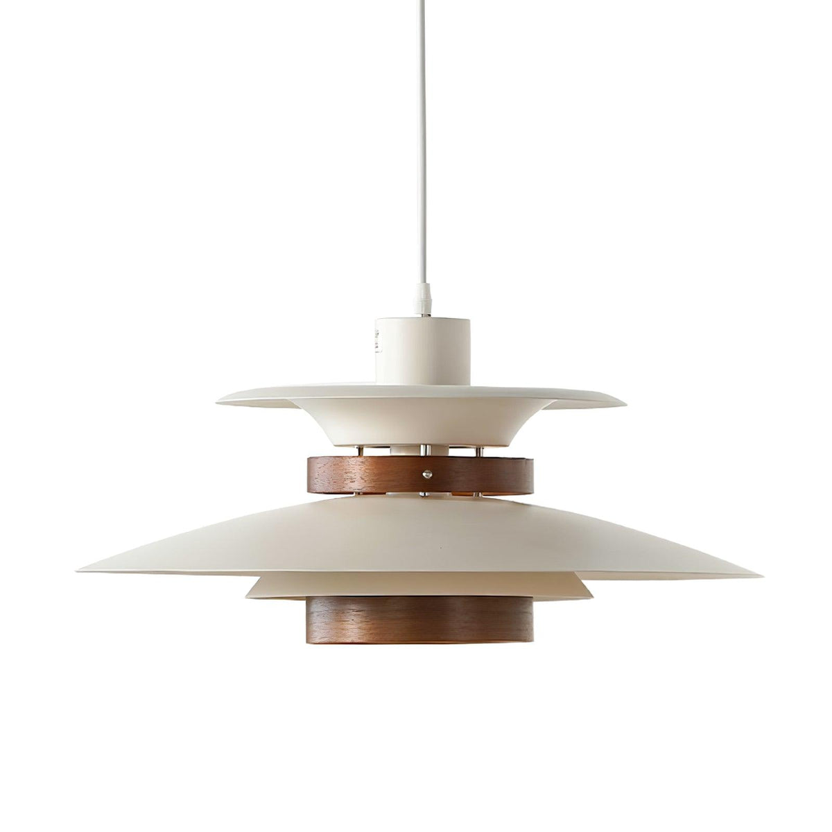 Sylelenne hanglamp van hout en staal
