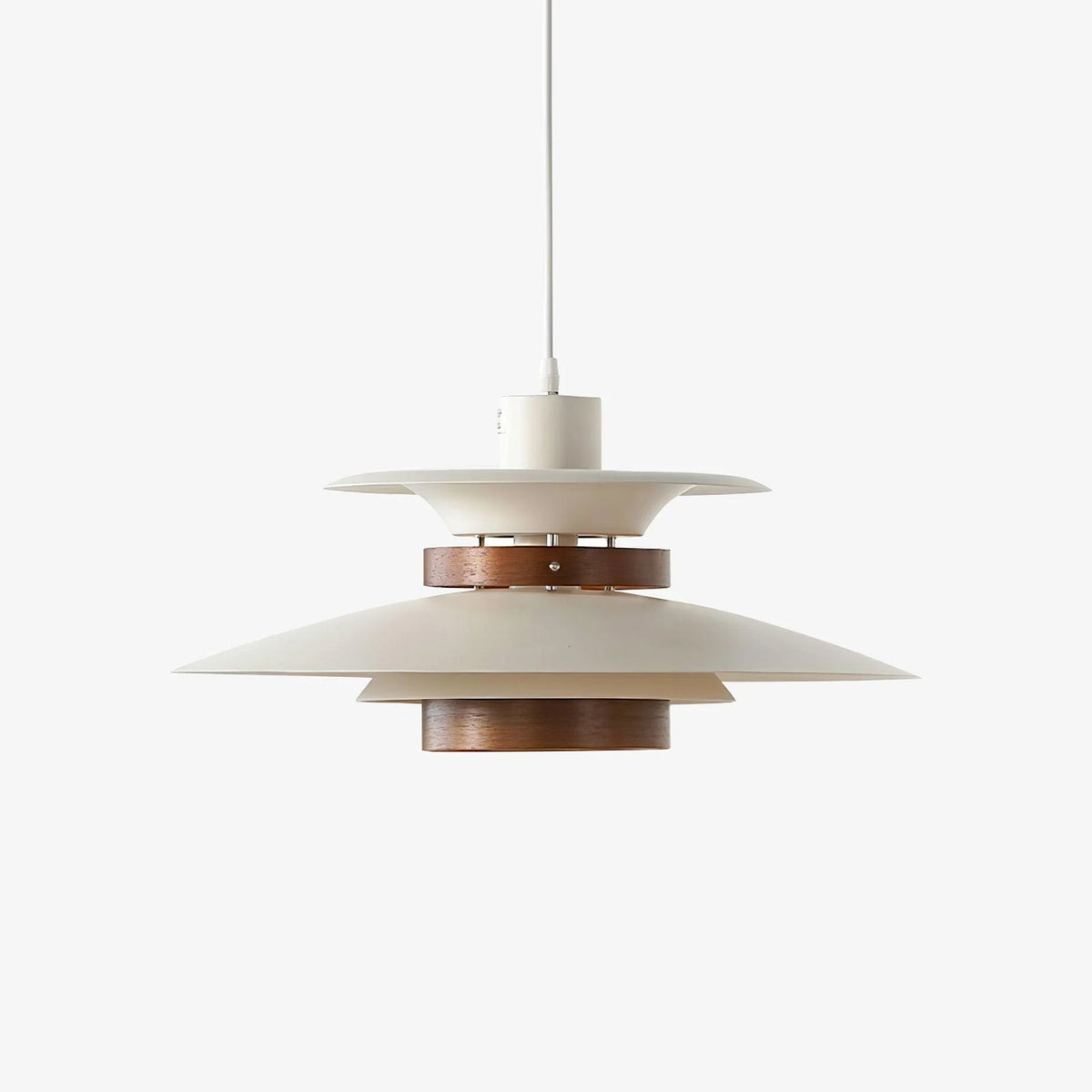 Sylelenne hanglamp van hout en staal