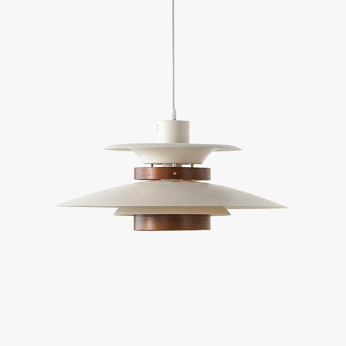 Sylelenne hanglamp van hout en staal