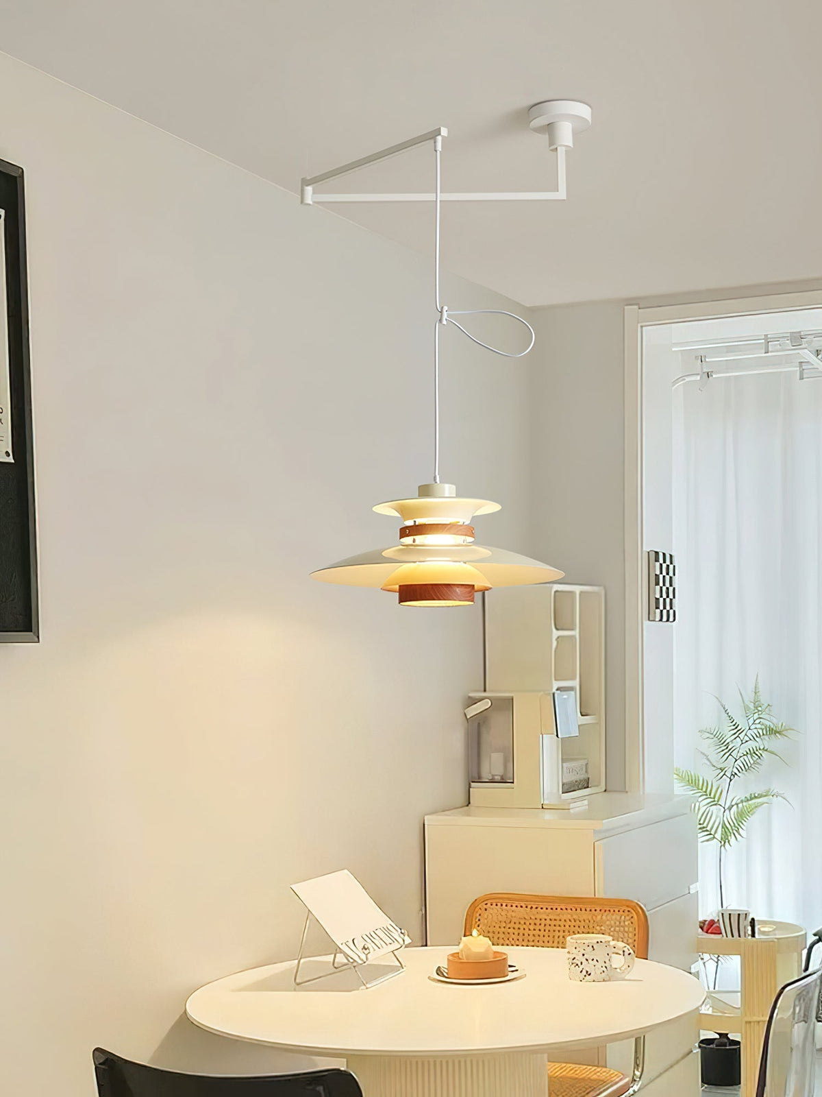 Sylania hanglamp van staal en hout