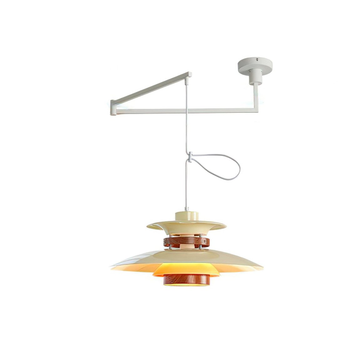 Sylania hanglamp van staal en hout