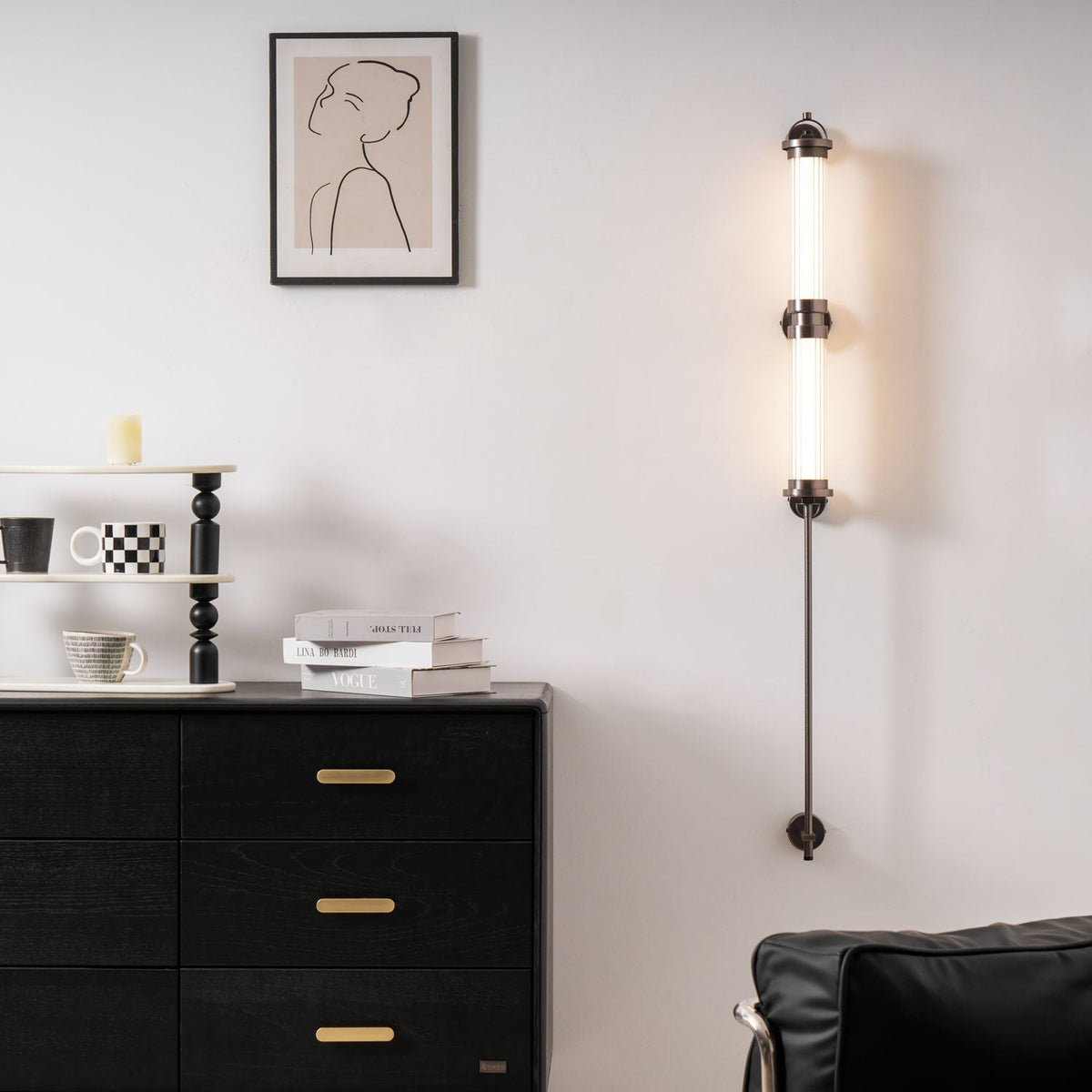 Eirirella Premium Noordse kunst verticale glazen wandlamp