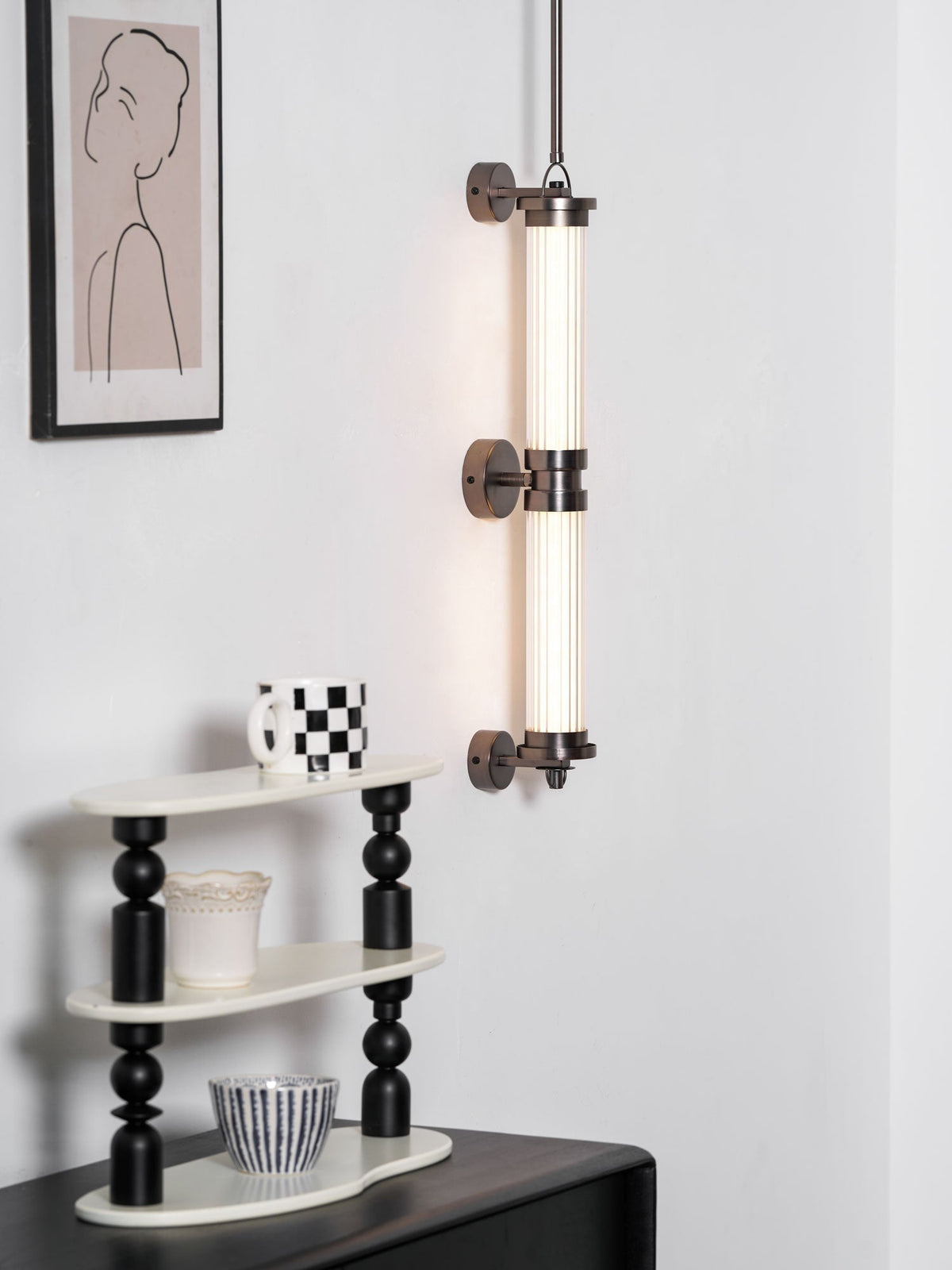 Eirirella Premium Noordse kunst verticale glazen wandlamp