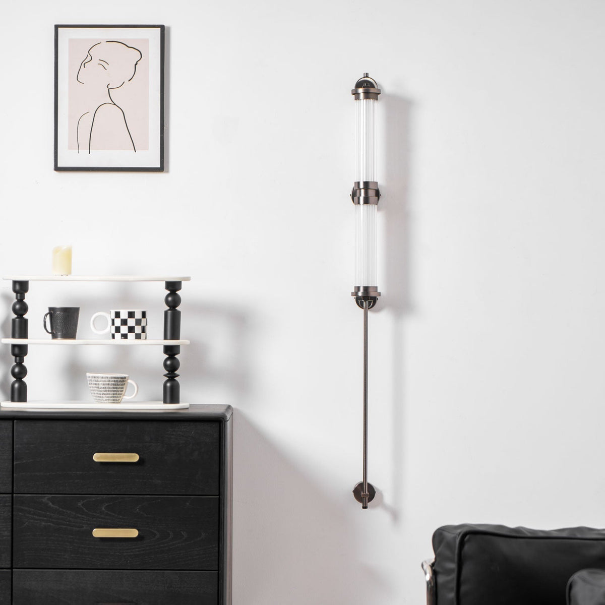 Eirirella Premium Noordse kunst verticale glazen wandlamp