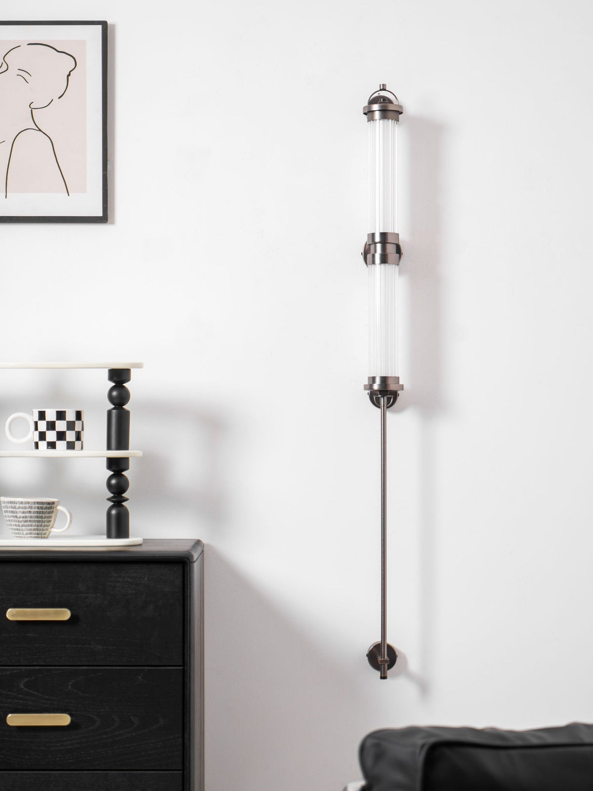 Eirirella Premium Noordse kunst verticale glazen wandlamp