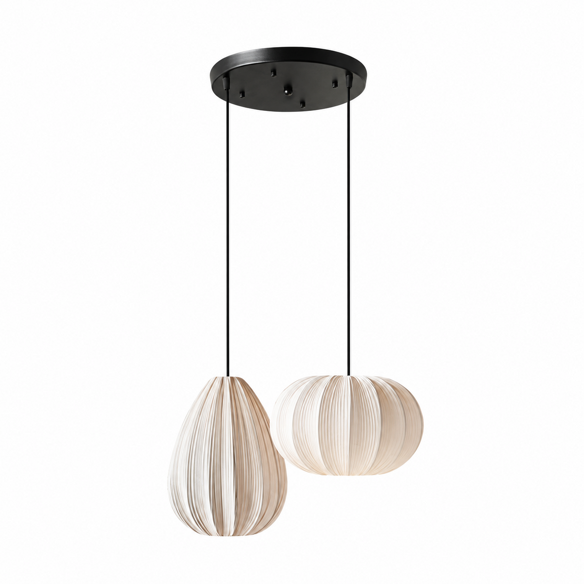 Casterwyn hanglamp met plooien van stof