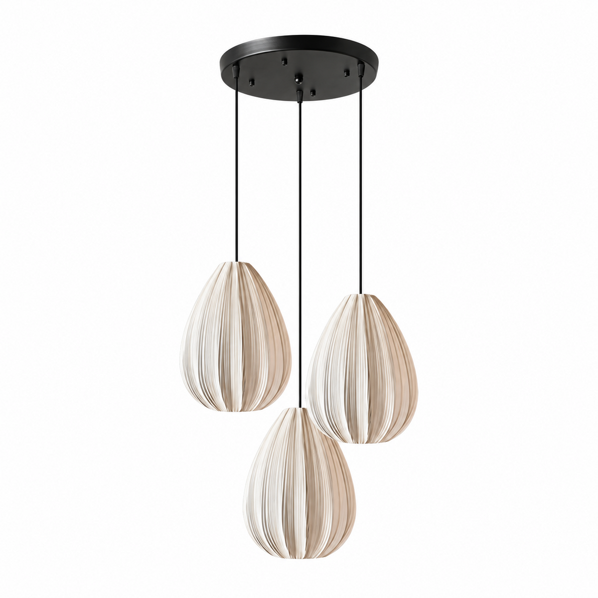 Casterwyn hanglamp met plooien van stof