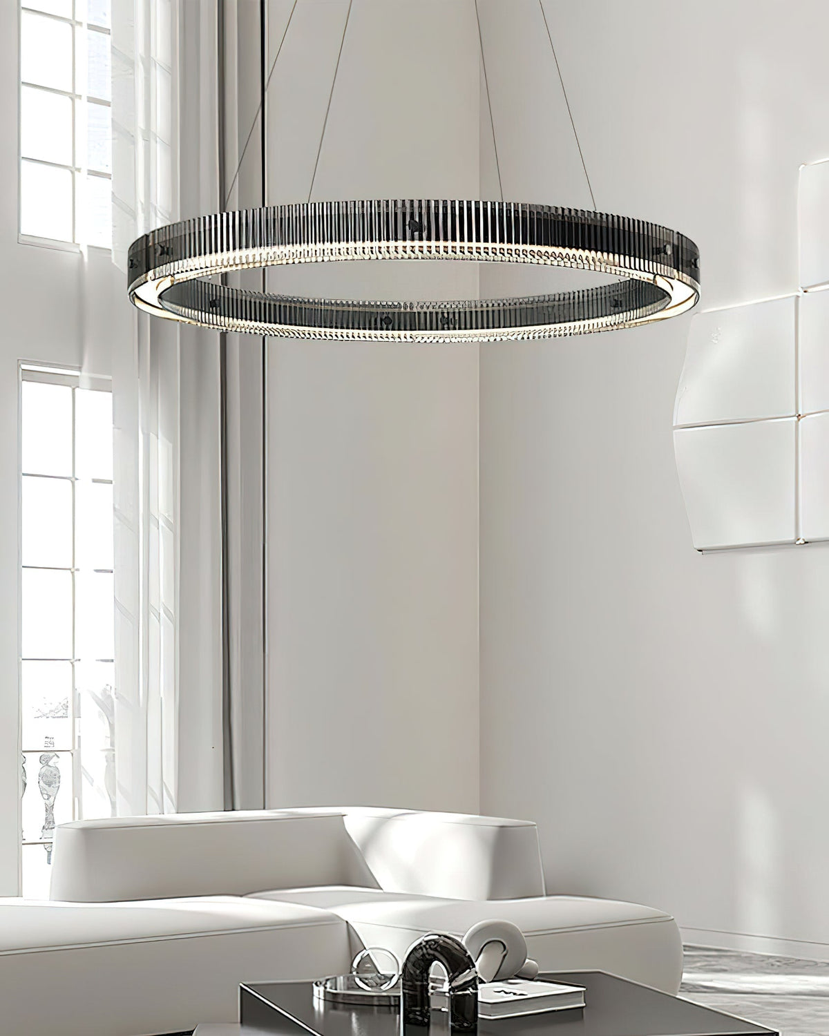 Veliviel Kroonluchter Ring Minimalistisch LED