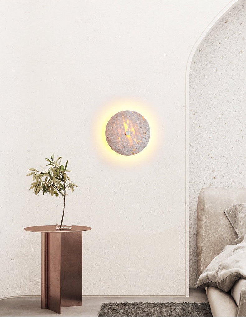 Serineria wandlamp met Beige travertin