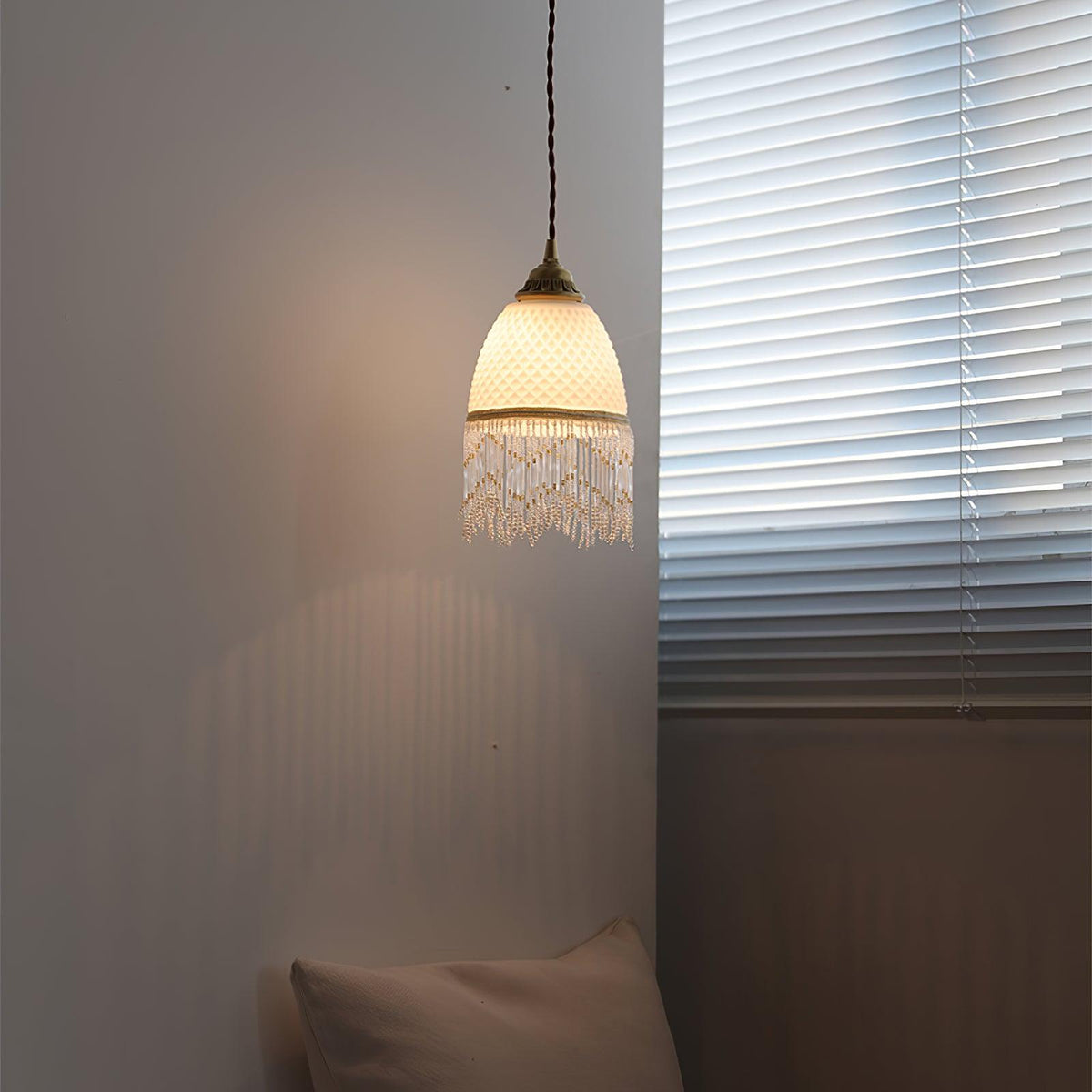 Mesh Tassel glas hanglamp