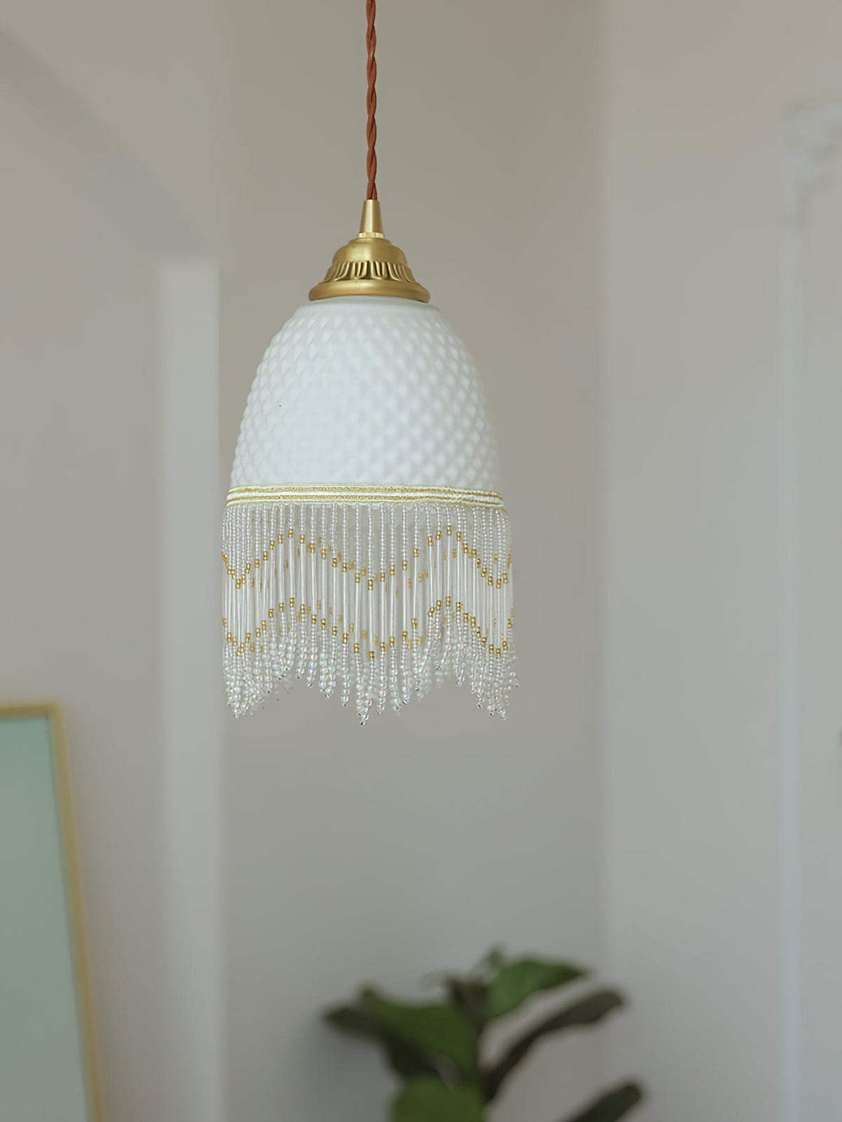 Mesh Tassel glas hanglamp