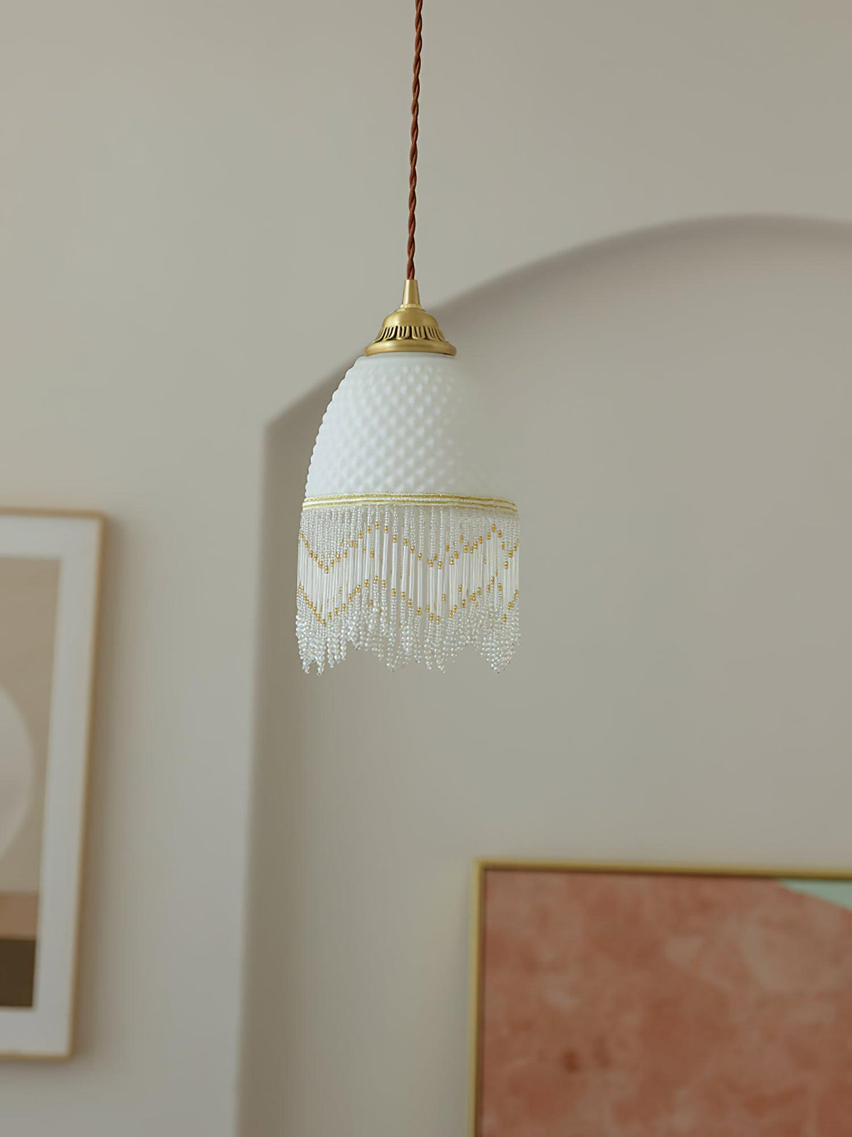 Mesh Tassel glas hanglamp