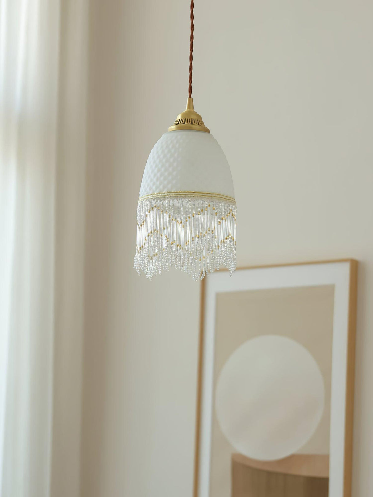 Mesh Tassel glas hanglamp