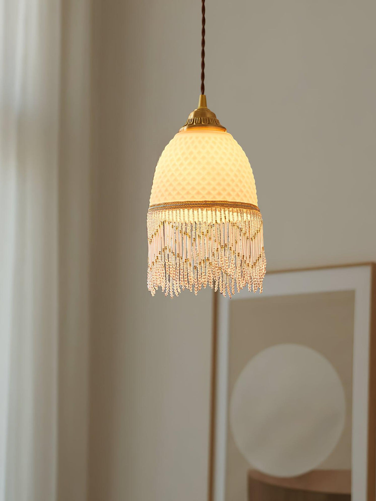 Mesh Tassel glas hanglamp