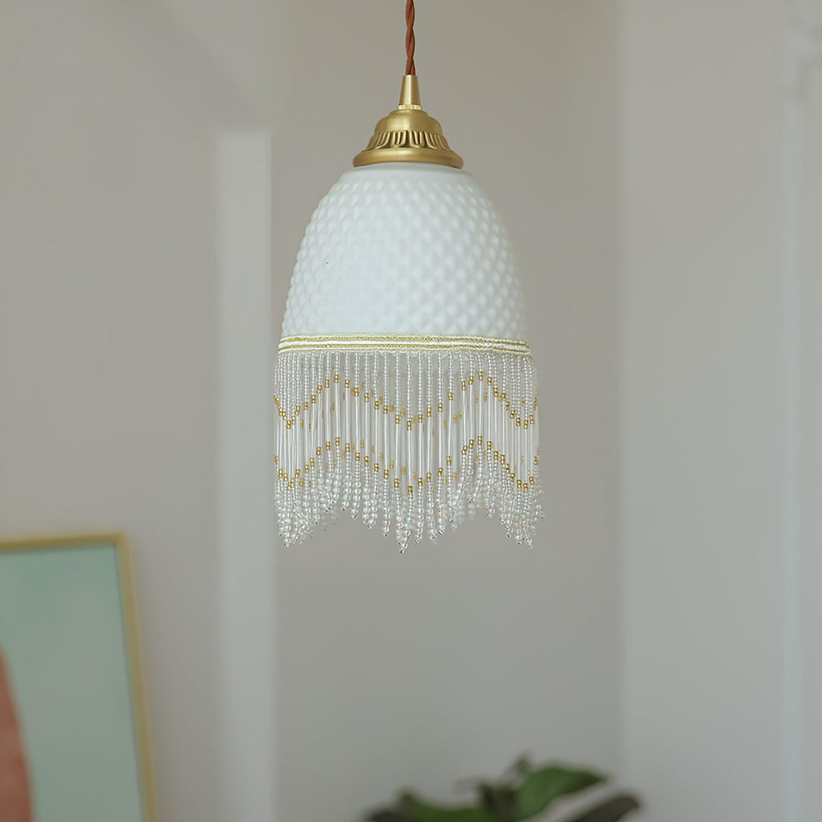 Mesh Tassel glas hanglamp