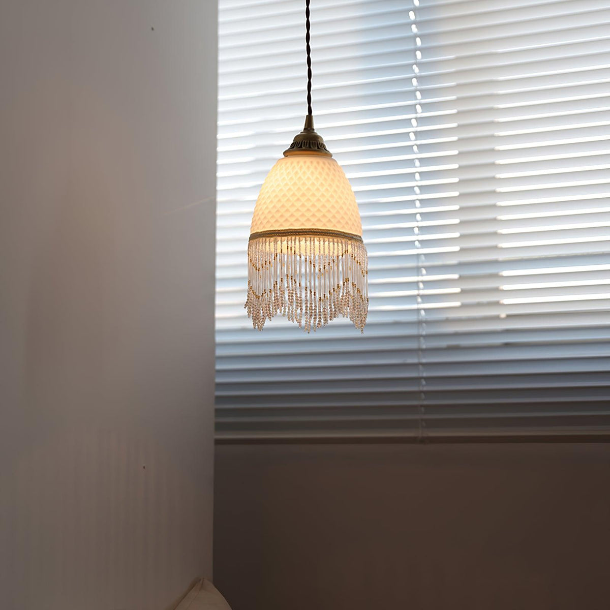 Mesh Tassel glas hanglamp