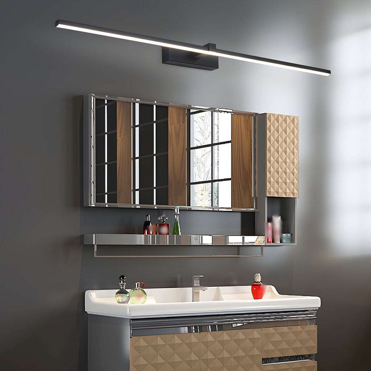 Yume Lineair modern Minimalistisch Spiegel Wandlamp
