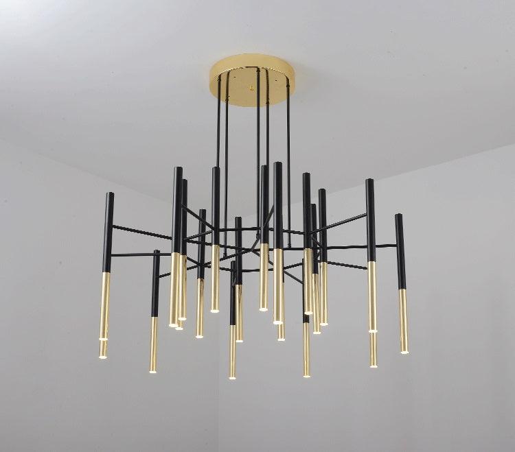 Arixon Kroonluchter Moderne Stangen Zwart Goud