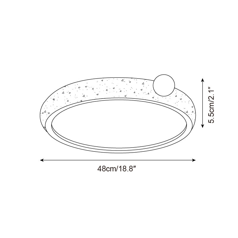 Serelise Cute travertin Ronde plafondlamp