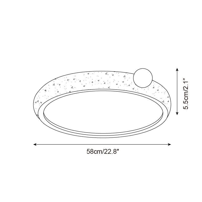 Serelise Cute travertin Ronde plafondlamp