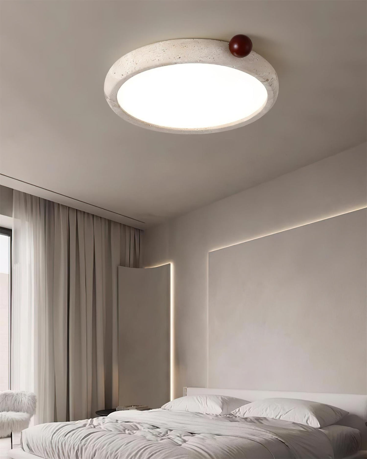 Serelise Cute travertin Ronde plafondlamp