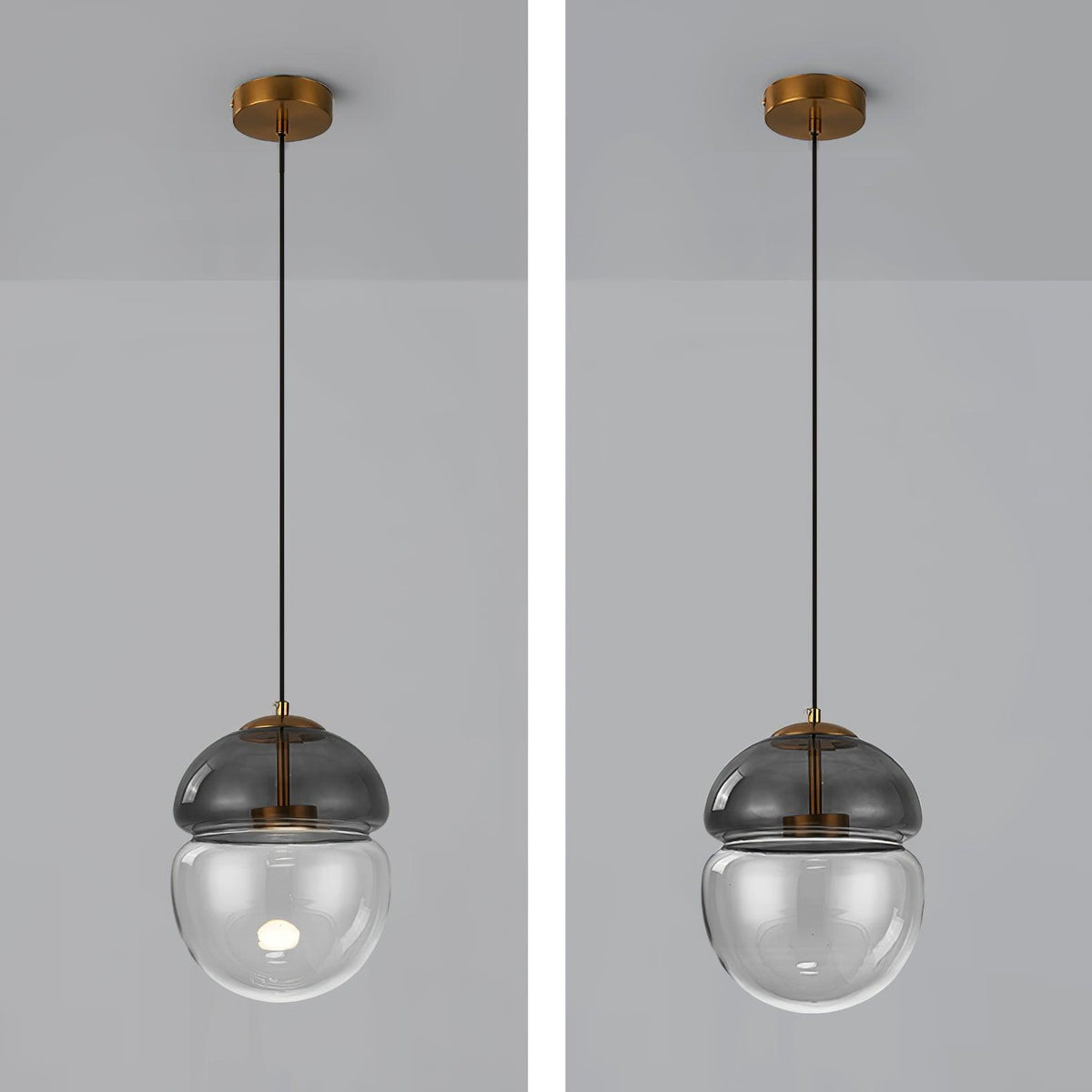 Aged Moderne minimalistische hanglamp met glazen koepel