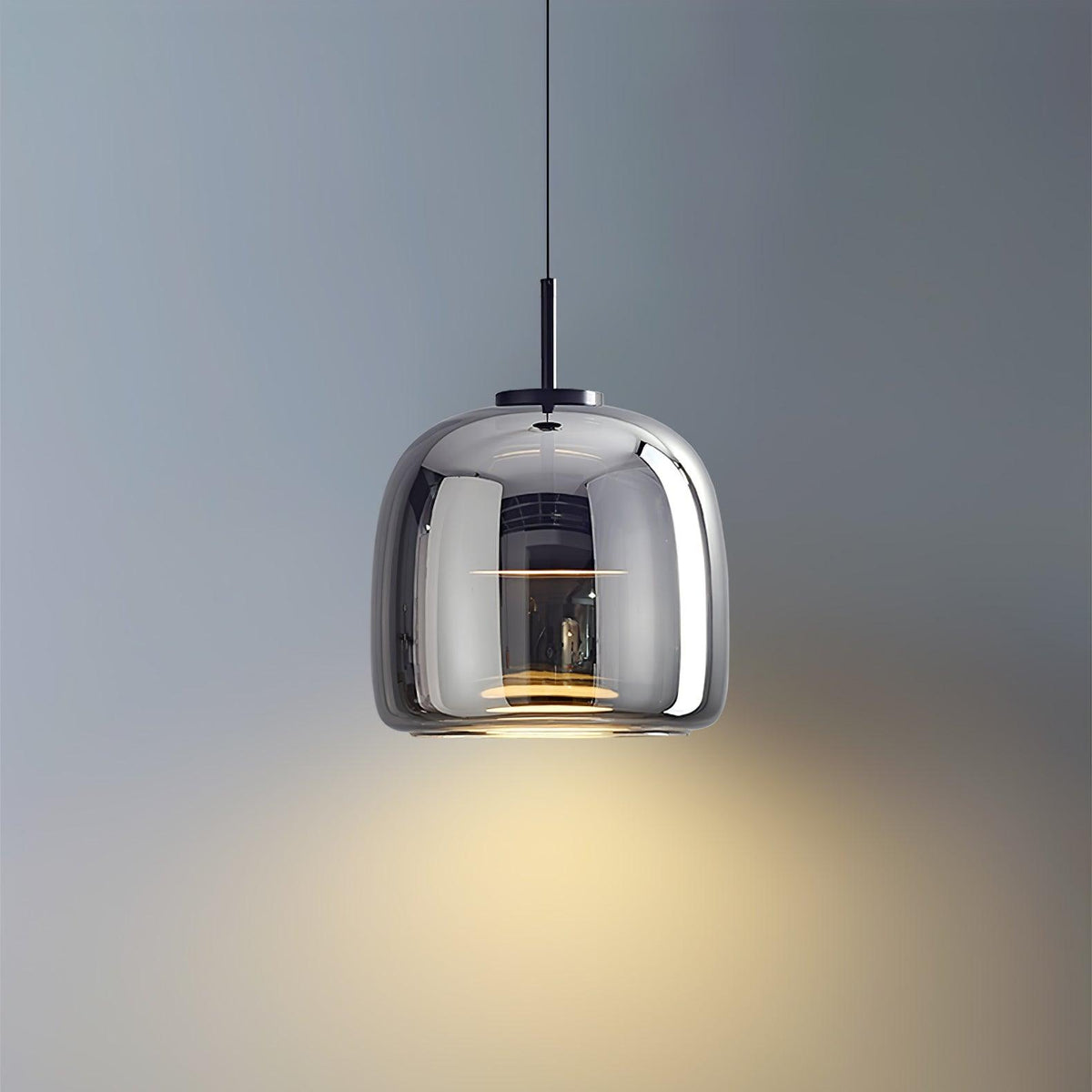 Obsidian Moderne hanglamp van glas