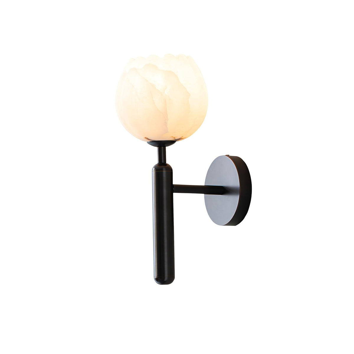 Nivarina Floral albasten wandlamp van messing