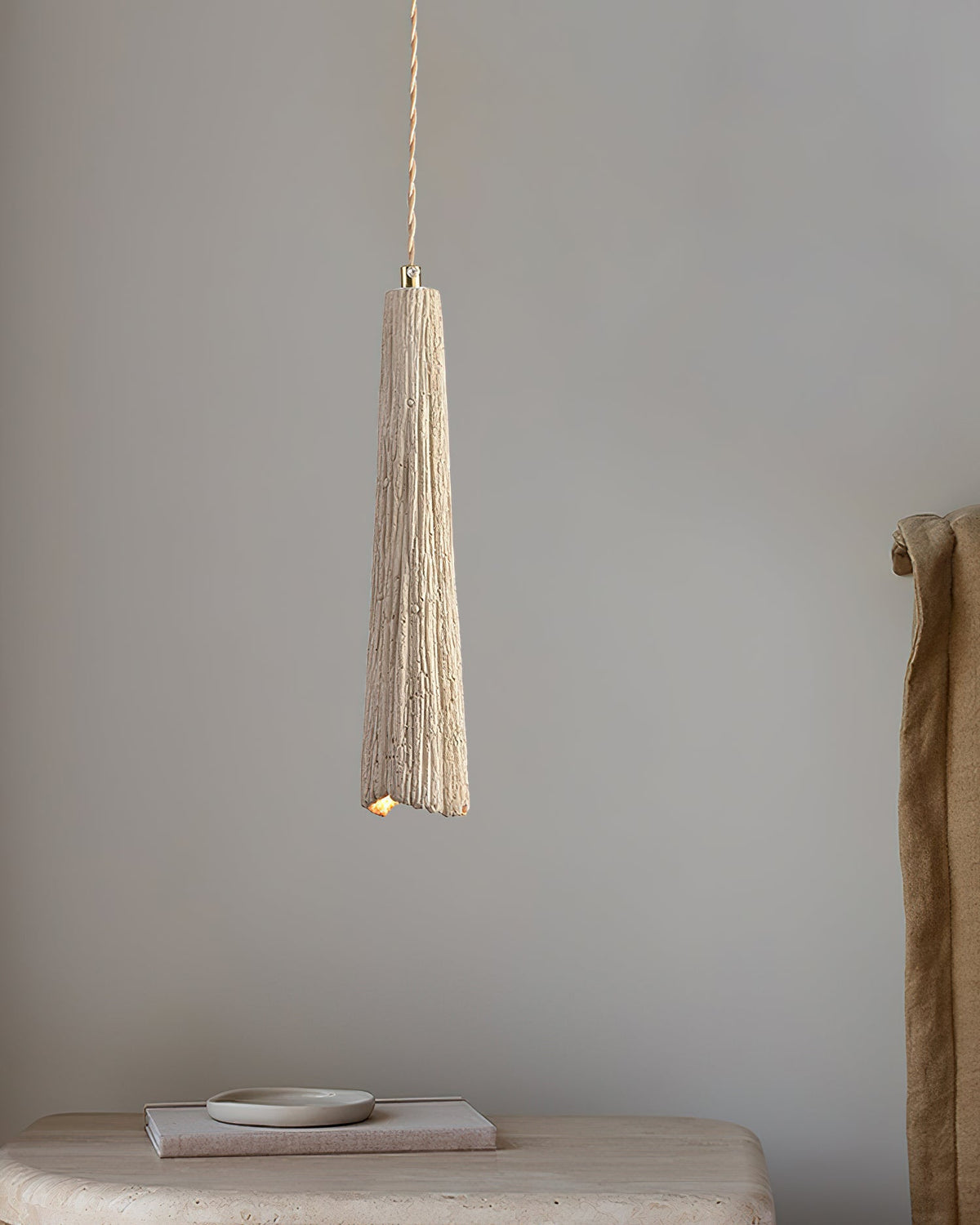 Nirove hanglamp met verstelbare stoffen kap