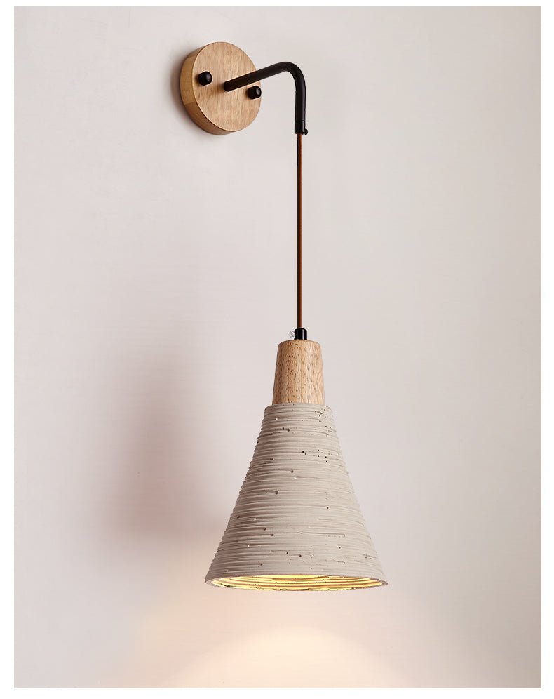 Microcement wandlamp