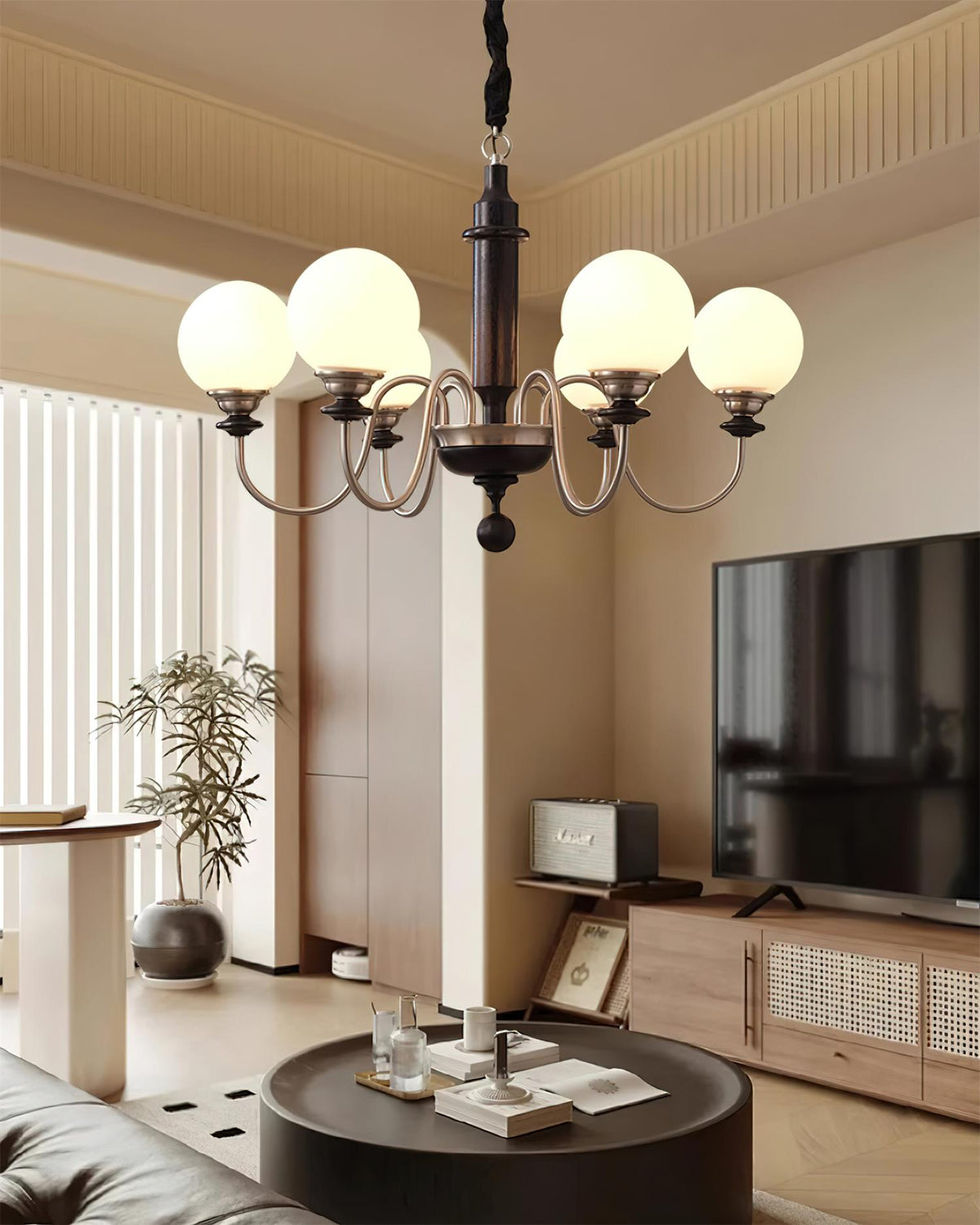 Lumivian 8-Light bollen Kroonluchter