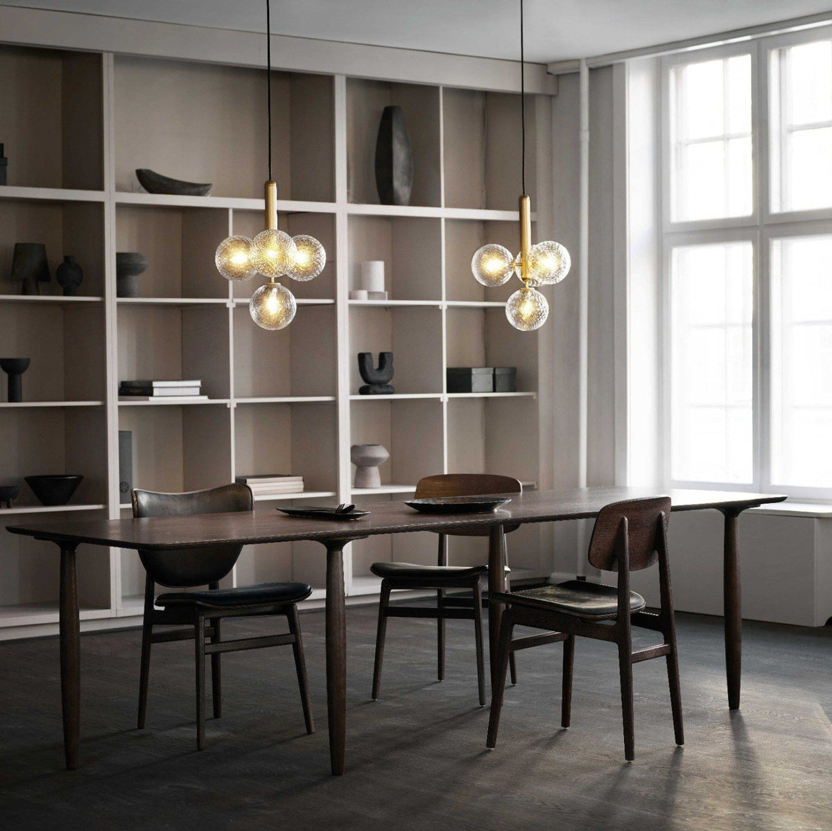 Lioraraya hanglamp met klassieke industriële stijl in glas