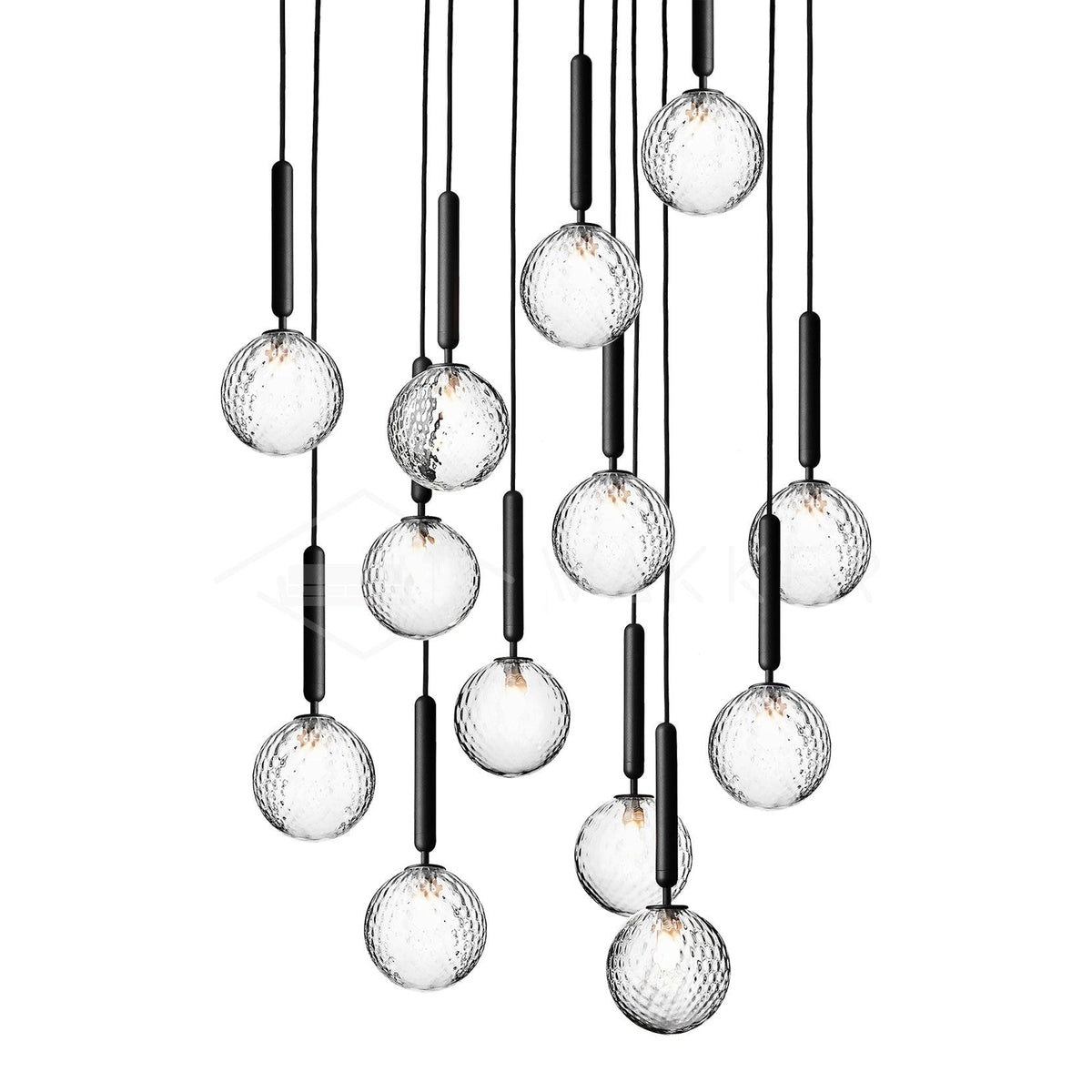 Lioraraya hanglamp met klassieke industriële stijl in glas