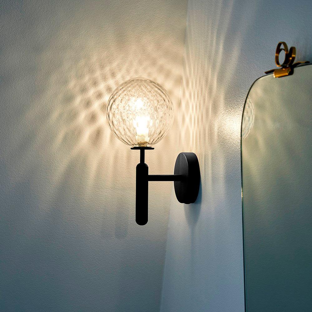 Kynlo wandlamp met stekker, glazen bol Nordic