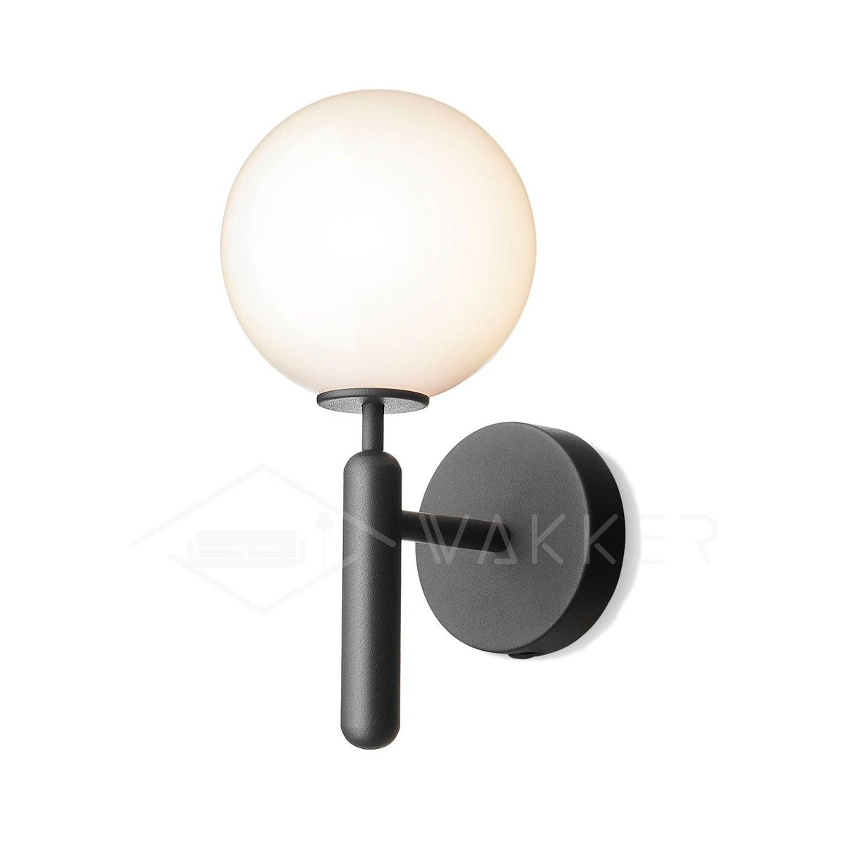Kynlo wandlamp met stekker, glazen bol Nordic
