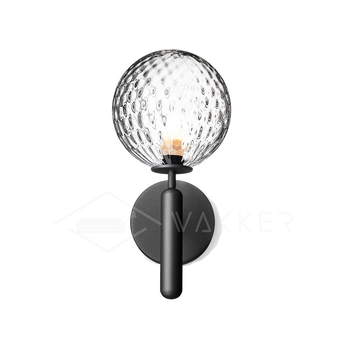 Kynlo wandlamp met stekker, glazen bol Nordic