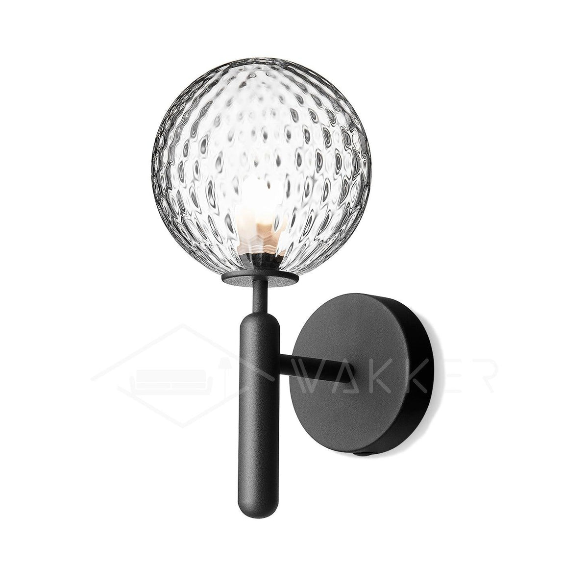 Kynlo wandlamp met stekker, glazen bol Nordic