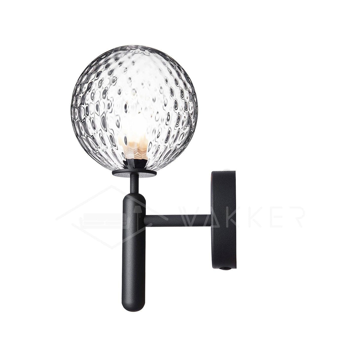 Kynlo wandlamp met stekker, glazen bol Nordic