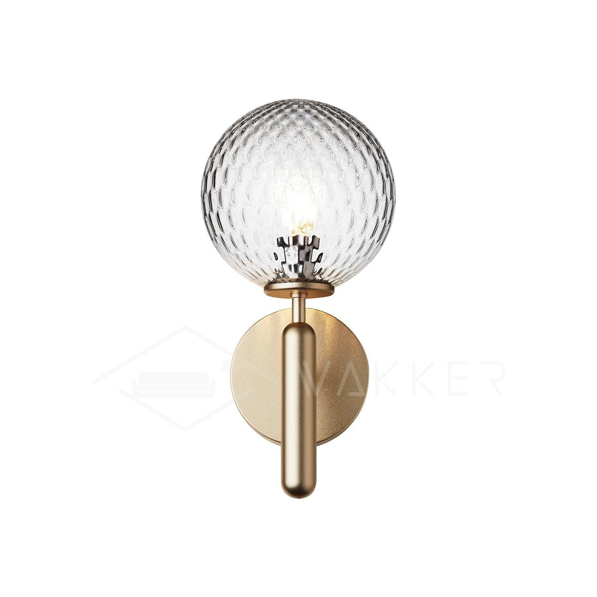 Kynlo wandlamp met stekker, glazen bol Nordic