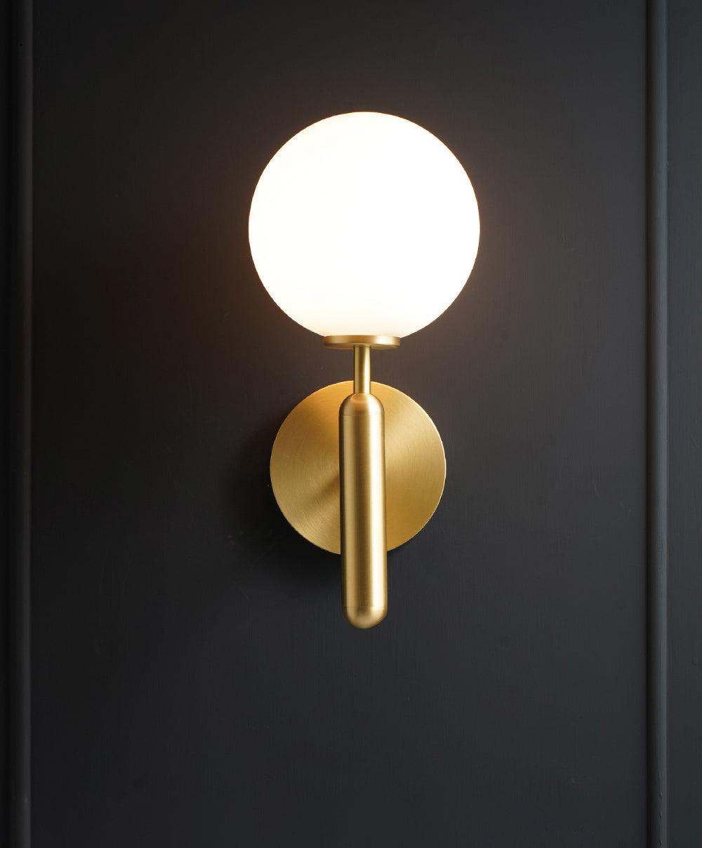 Kynlo wandlamp met stekker, glazen bol Nordic