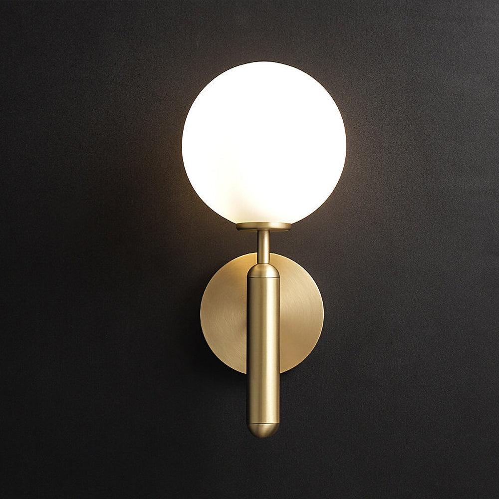 Kynlo wandlamp met stekker, glazen bol Nordic