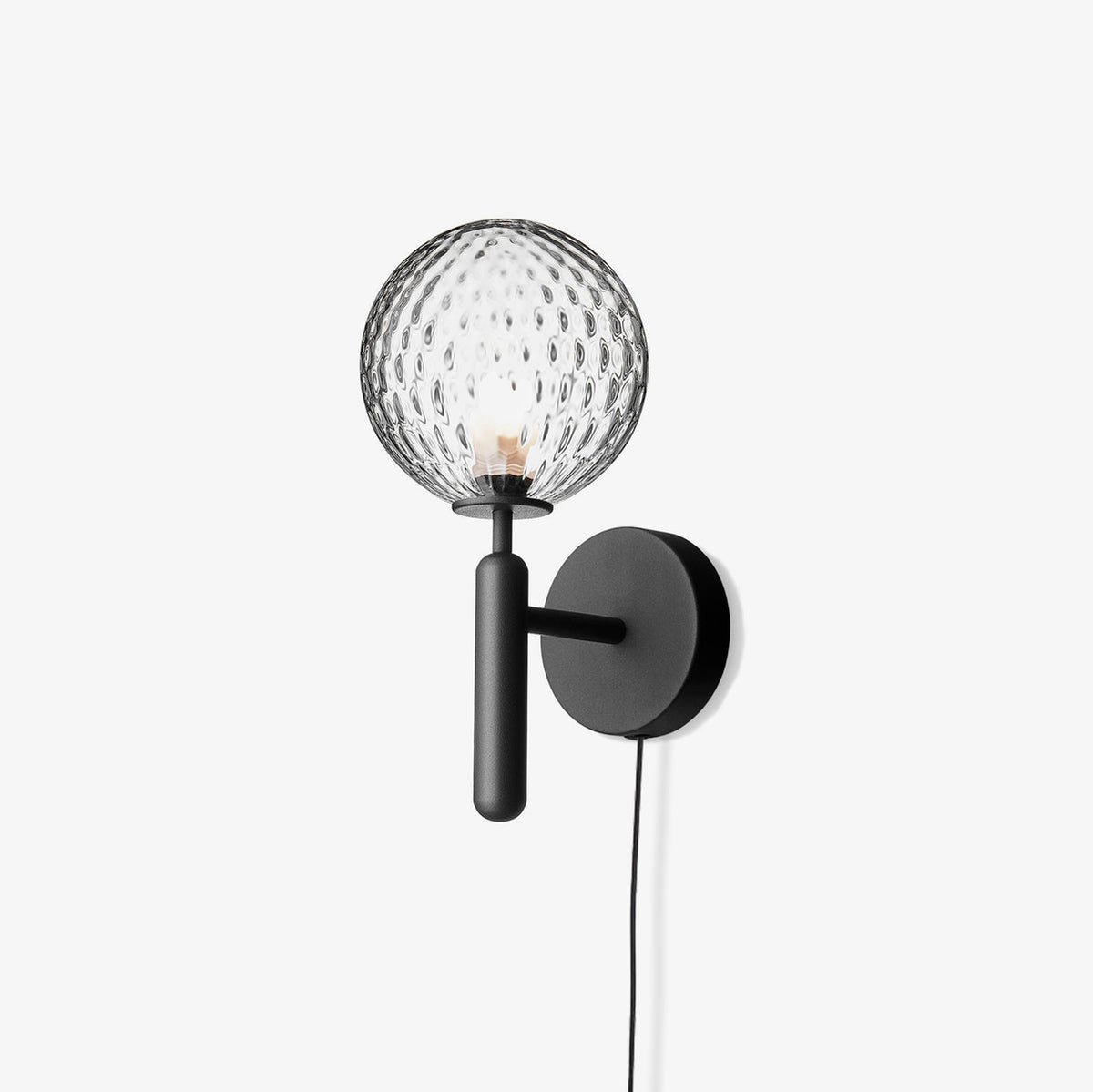 Kynlo wandlamp met stekker, glazen bol Nordic