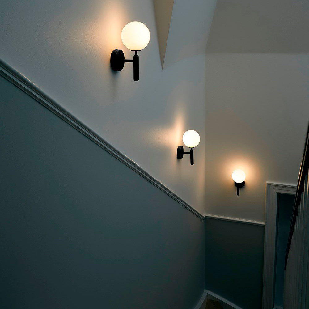 Kynlo wandlamp met stekker, glazen bol Nordic