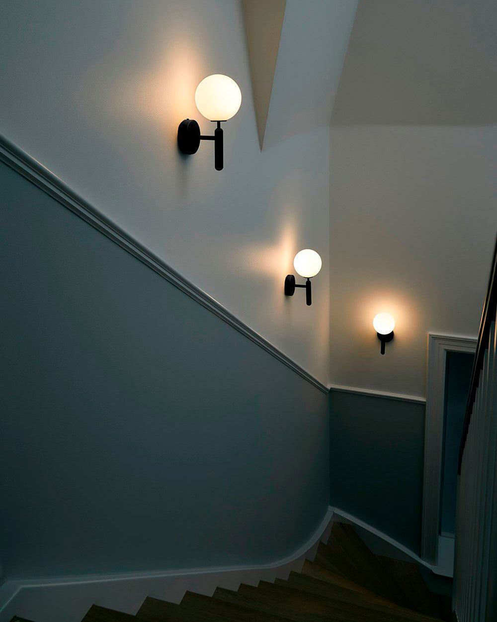 Kynlo wandlamp met stekker, glazen bol Nordic