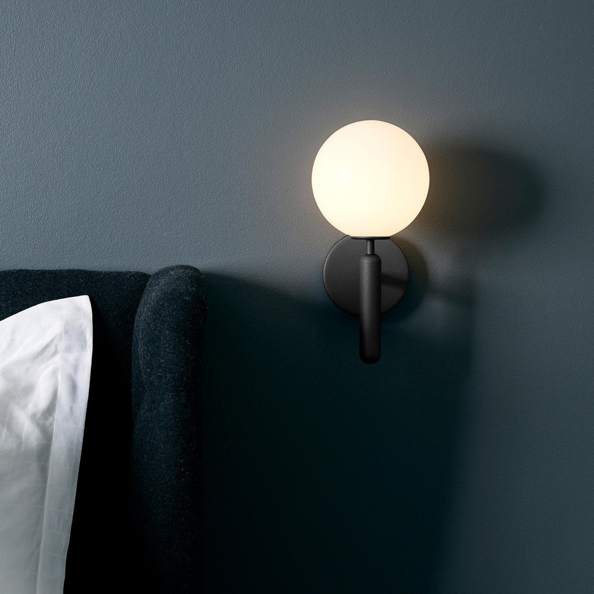 Kynlo wandlamp met stekker, glazen bol Nordic