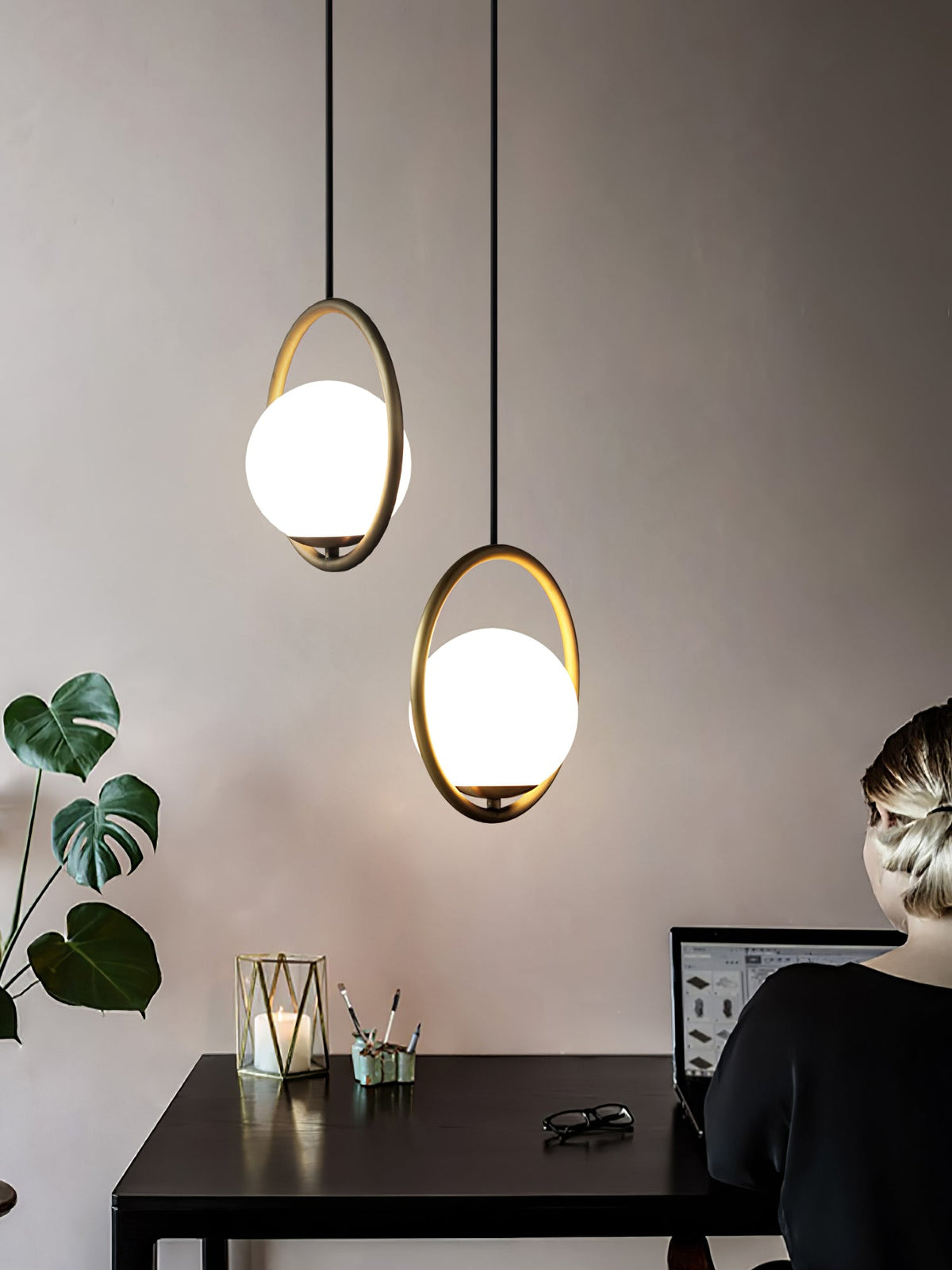 Sorveth Moderne hanglamp van messing