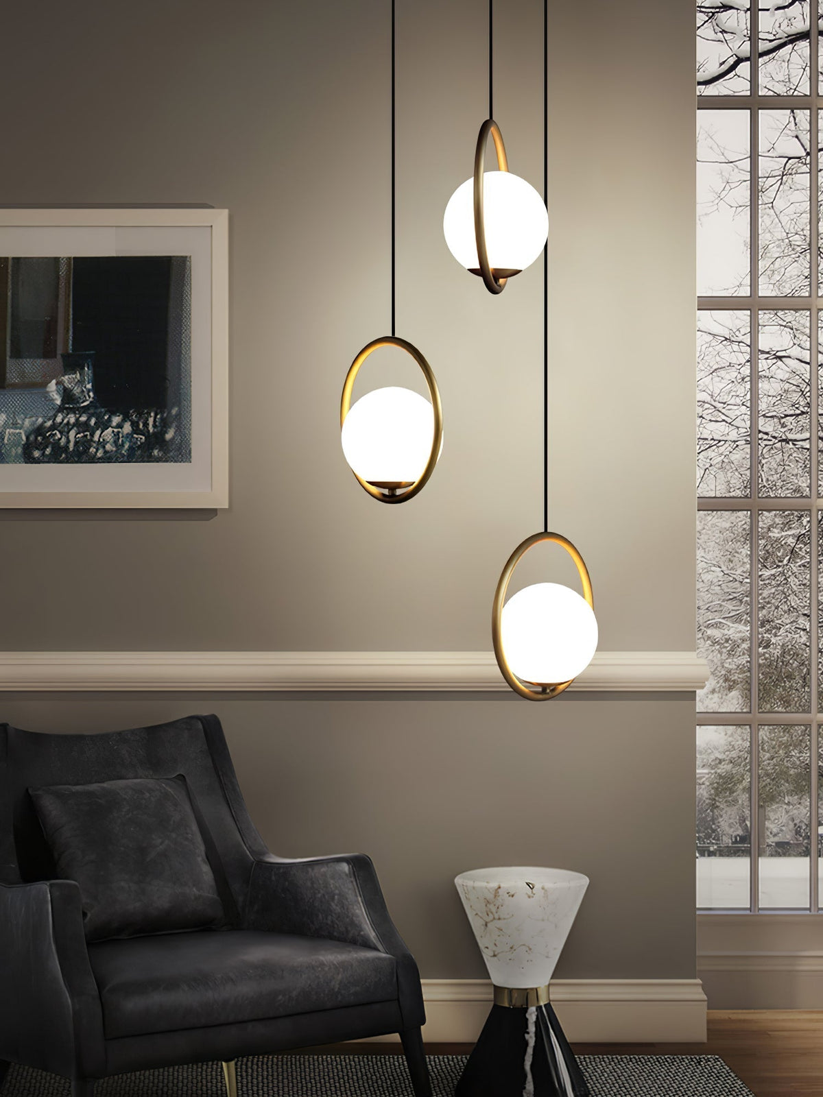 Orieria Moderne hanglamp van messing