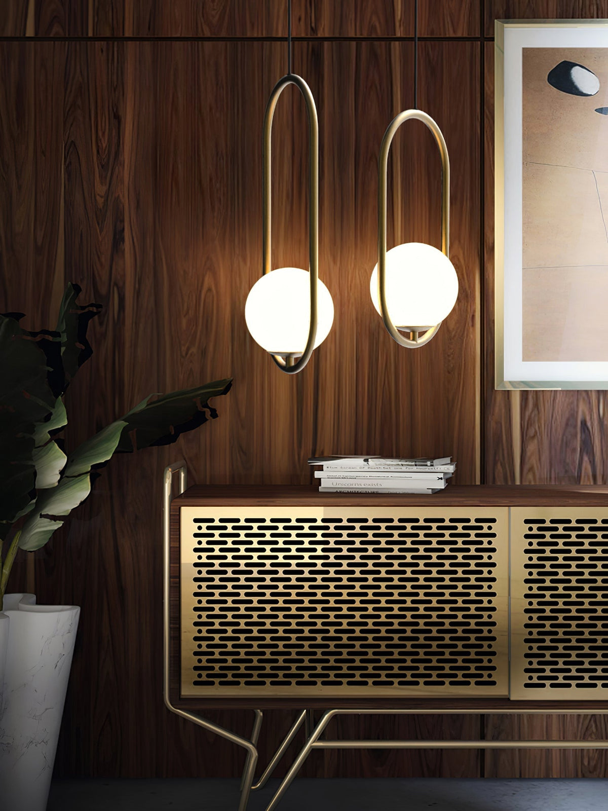 Orieria Moderne hanglamp van messing